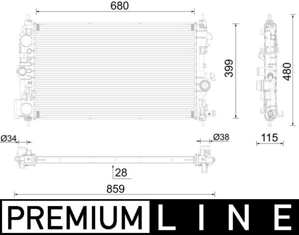 MAHLE CR1782000P Радіатор, система охолодження двигуна