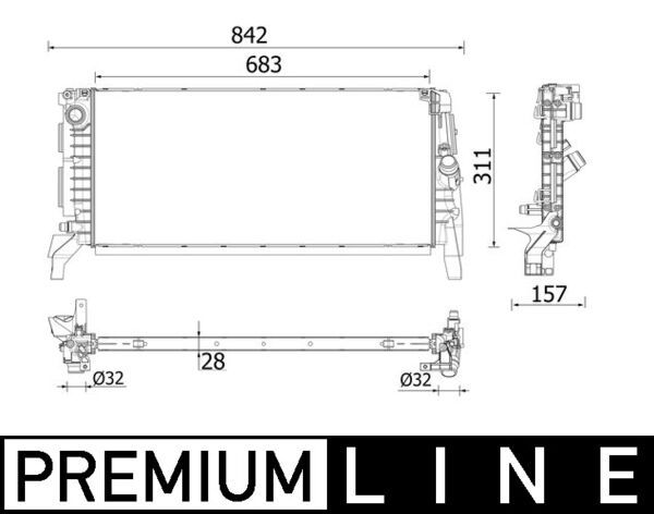 MAHLE CR2201000P Радіатор, система охолодження двигуна