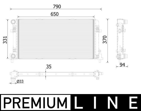 MAHLE CR2222000P Радіатор, система охолодження двигуна
