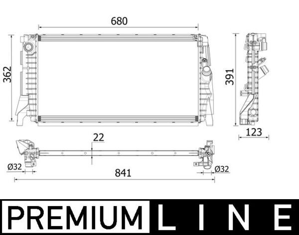 MAHLE CR2279000P Радіатор, система охолодження двигуна