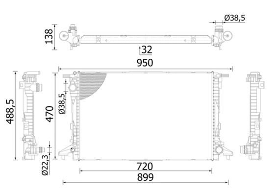 MAHLE CR2423000S Радіатор, система охолодження двигуна