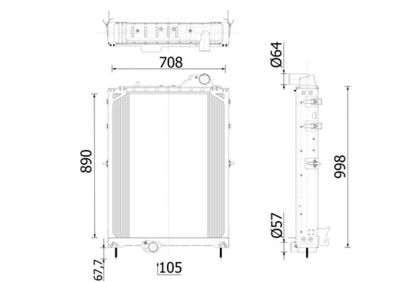 MAHLE CR2560000P Радіатор, система охолодження двигуна