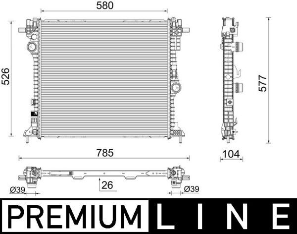 MAHLE CR2587000P Радіатор, система охолодження двигуна