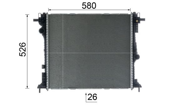 MAHLE CR2587000P Радіатор, система охолодження двигуна