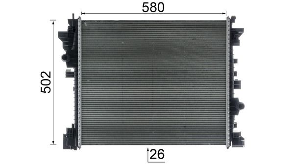 MAHLE CR2598000P Радіатор, система охолодження двигуна