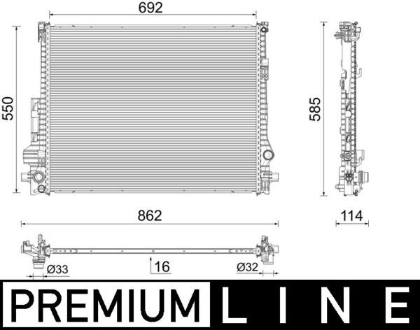MAHLE CR2607000P Радіатор, система охолодження двигуна
