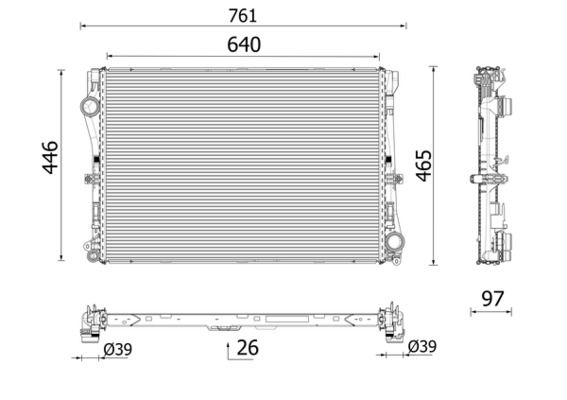 MAHLE CR2640001P Радіатор, система охолодження двигуна