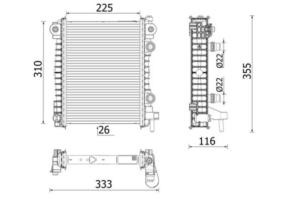 MAHLE CR2706000P Радіатор, система охолодження двигуна