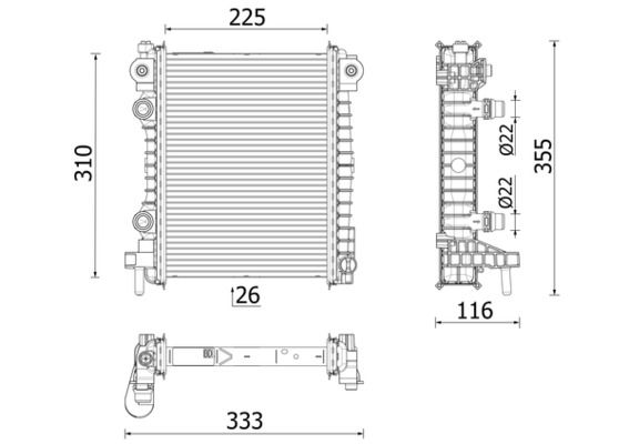 MAHLE CR2707000P Радіатор, система охолодження двигуна