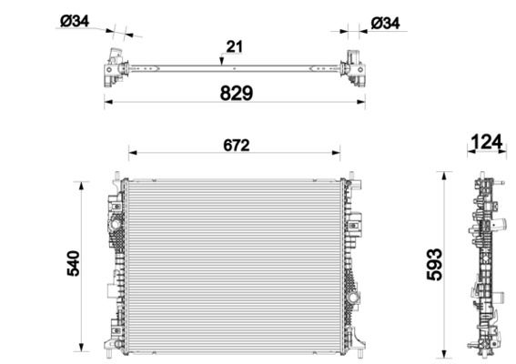 MAHLE CR2865000P Радіатор, система охолодження двигуна