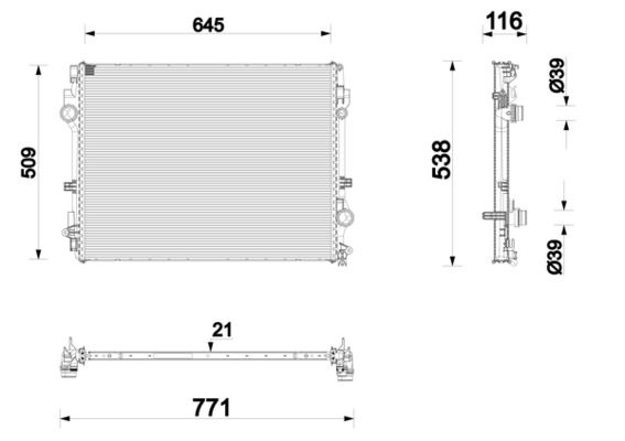 MAHLE CR2873000P Радіатор, система охолодження двигуна