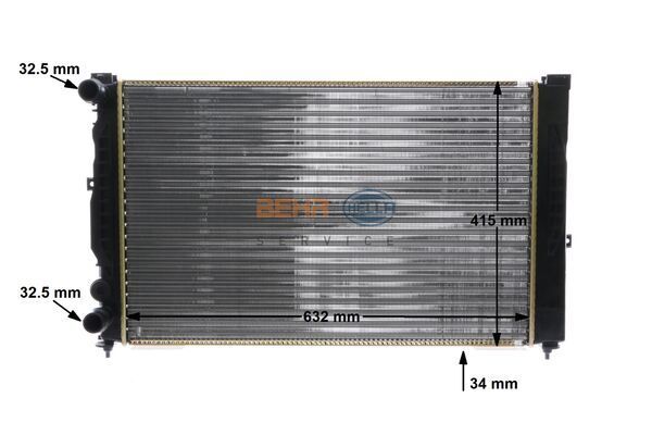 MAHLE CR647000S Радіатор охолодження Audi A6/VW Passat 1.9TDI 97- (МКПП) (632x385x32)