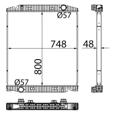 MAHLE CR719001S Радіатор, система охолодження двигуна