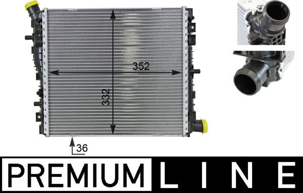 MAHLE CR78000P Радіатор, система охолодження двигуна