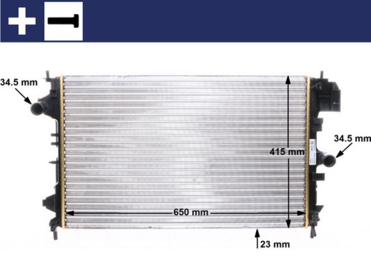MAHLE CR8000S Радіатор охолодження Opel Vectra C 1.8 05-08
