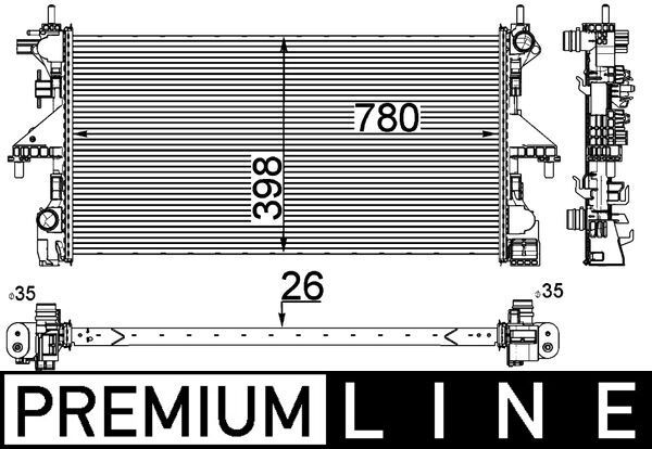 MAHLE CR808000P Радіатор, система охолодження двигуна