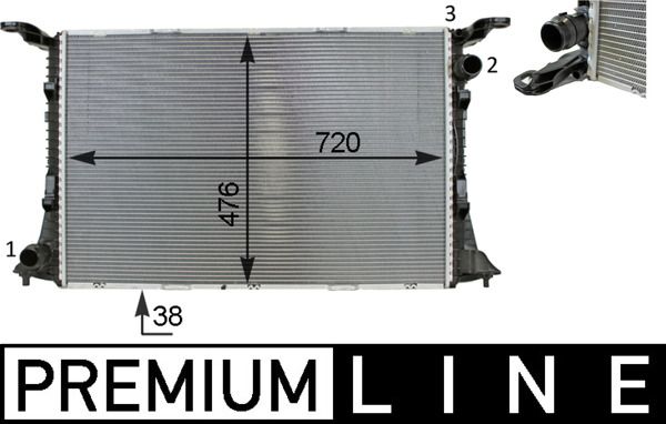 MAHLE CR82000P Радіатор, система охолодження двигуна