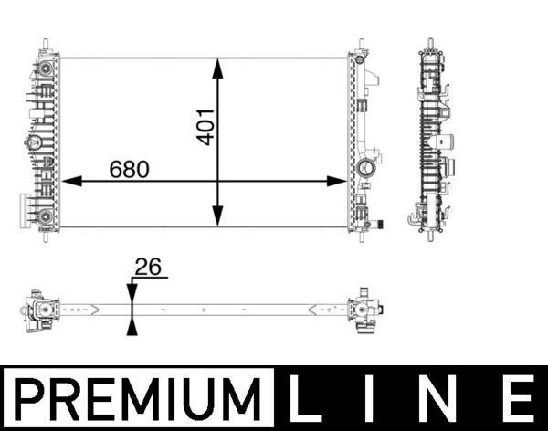 MAHLE CR927000P Радіатор, система охолодження двигуна