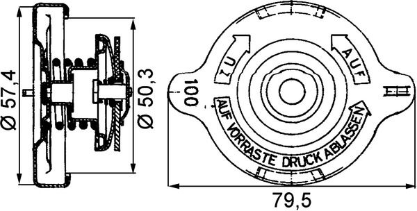MAHLE CRB14000P Запірна кришка, радіатор