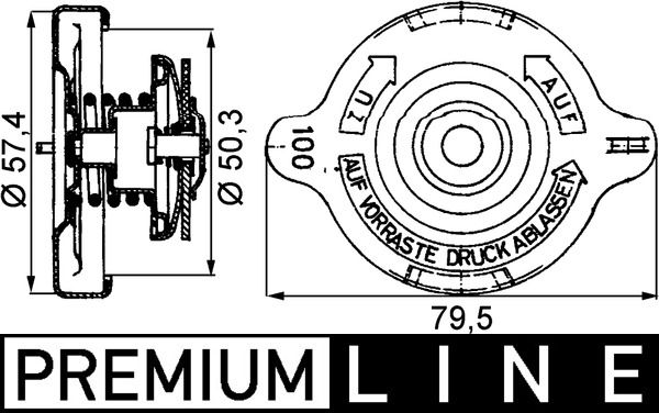 MAHLE CRB14000P Запірна кришка, радіатор