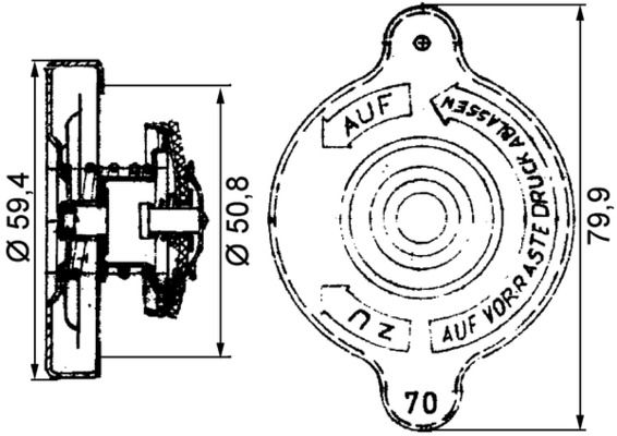 MAHLE CRB15000P Запірна кришка, радіатор