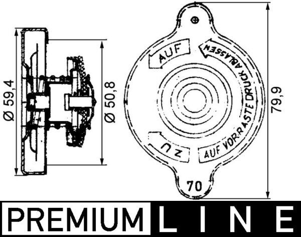MAHLE CRB15000P Запірна кришка, радіатор