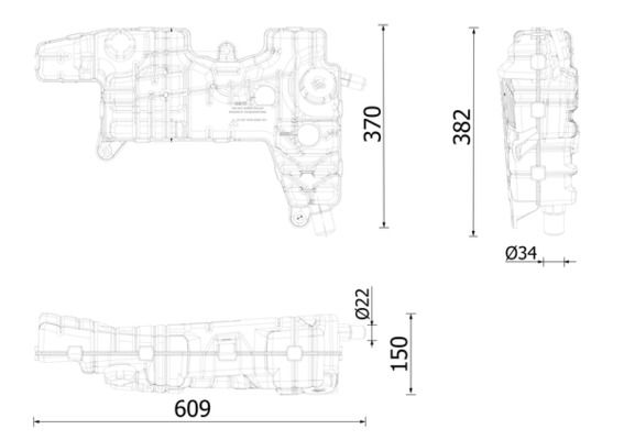 MAHLE CRT250000S Розширювальний бачок, охолоджувальна рідина