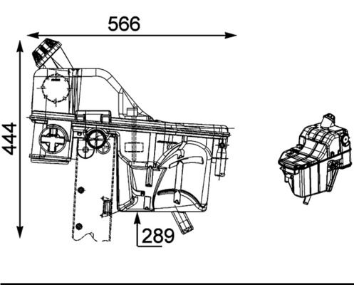 MAHLE CRT34000S Розширювальний бачок, охолоджувальна рідина
