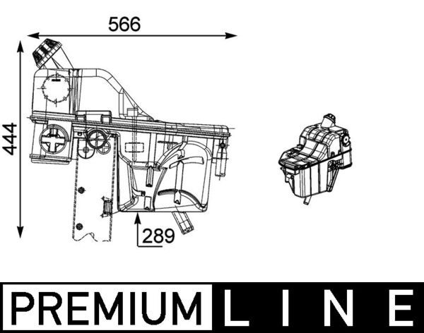MAHLE CRT54000P Розширювальний бачок, охолоджувальна рідина