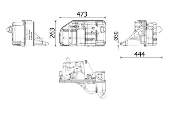 MAHLE CRT54000S Розширювальний бачок, охолоджувальна рідина