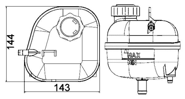 MAHLE CRT85001S Розширювальний бачок, охолоджувальна рідина