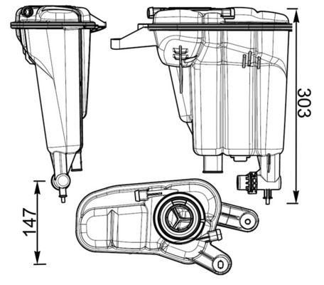 MAHLE CRT95000S Розширювальний бачок, охолоджувальна рідина