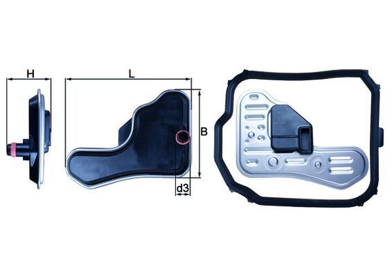 HX148D Фільтр гідравліки (MAHLE)