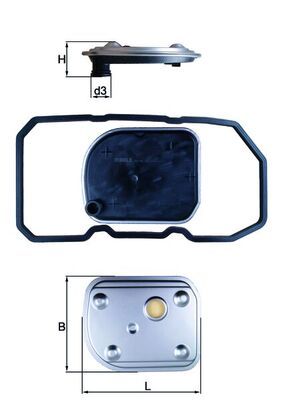 HX158D Фільтр гідравліки (MAHLE)