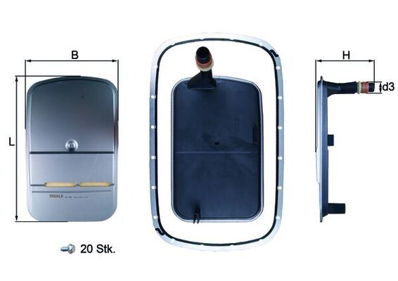 HX159KIT Фільтр гідравліки (MAHLE)