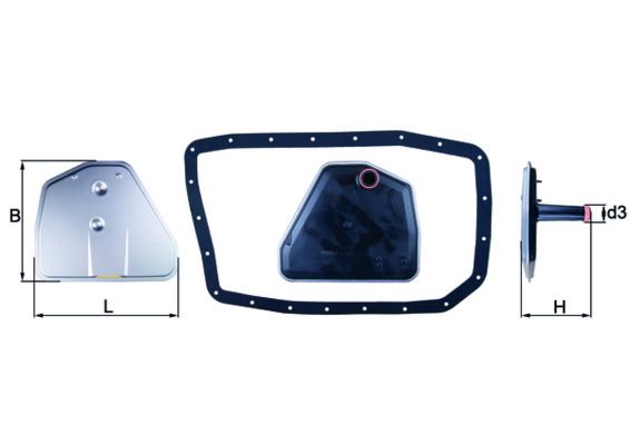 HX162D Фільтр гідравліки (MAHLE)