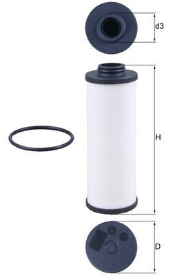 HX186D Фільтр гідравліки (MAHLE)