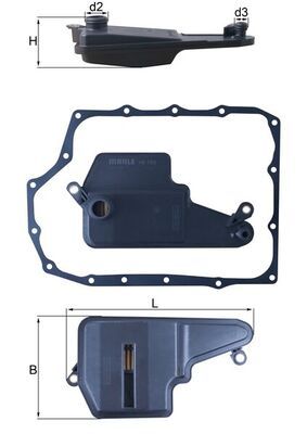 HX193D Фільтр гідравліки (MAHLE)