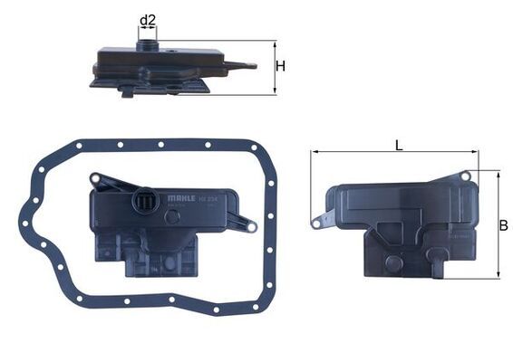 HX234D Фільтр гідравліки (MAHLE)