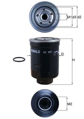 KC261D Фільтр палива (MAHLE)