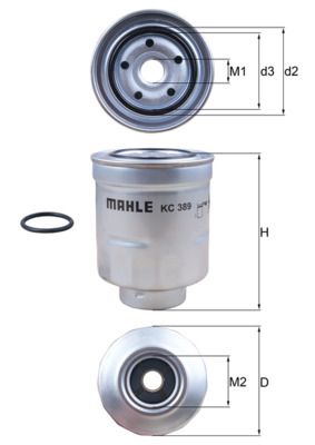KC389D Фільтр палива (MAHLE)