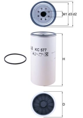 KC577D Фільтр палива (MAHLE)