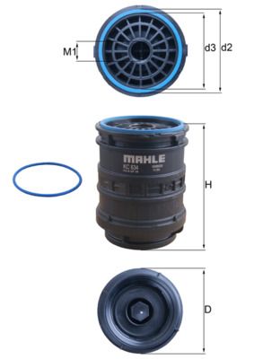 KC634D Фільтр палива (MAHLE)