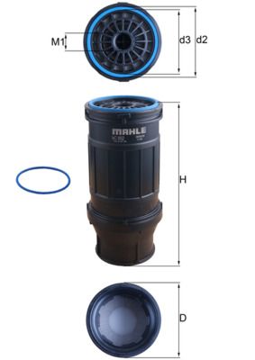 KC652D Фільтр палива (MAHLE)