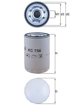 KC756 Фільтр палива (MAHLE)