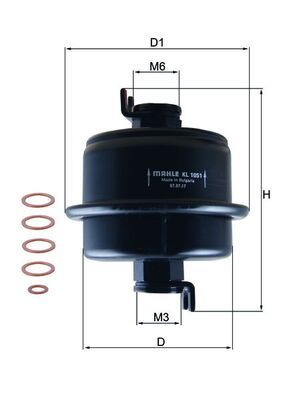 KL1051D Фільтр палива (MAHLE)
