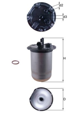 KL1132D Фільтр палива (MAHLE)