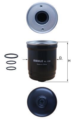 KL1193D Фільтр палива (MAHLE)