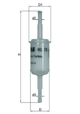 KL15 Фільтр палива (MAHLE)