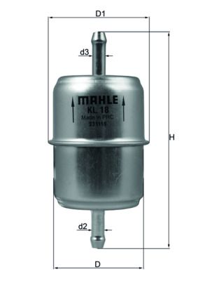 KL18 Фільтр палива (MAHLE)